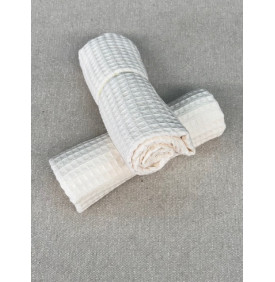 Coupon Éponge Nid d’Abeille "Écru" – 50 x 70 cm – Tissu Absorbant & Léger