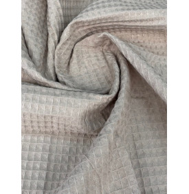 Tissu Éponge Nid d'Abeille Galet- Tissu Absorbant et Moderne