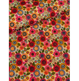 Liège Bouquet Champêtre Multicolore – Coupon 50x70 cm