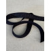 Sangle Coton 30 mm Noir. Métallisé Argent (98% Coton, 2% Lurex Argent) - Tissus LM