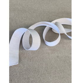 Sangle Coton 30 mm / Blanc Lurex Doré – Au Mètre