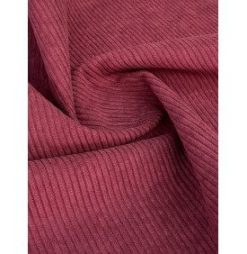 Coupon Velours Côtelé 5 mm d'ameublement – Huggy Prune Foncé   (50 x 70 cm) - Tissus LM