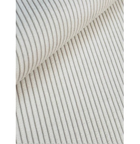 Coupon Velours Côtelé 5 mm – Écru – Tissus Ameublement – 50x70 cm