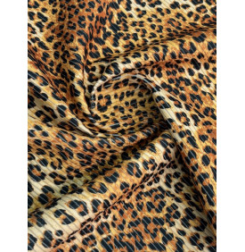 Velours Côtelé 5 mm "Huggy". Léopard (Coupon 50 x 70 cm)