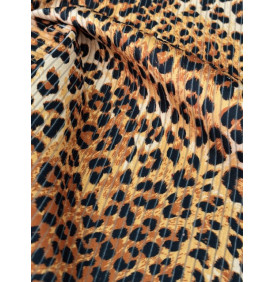 Coupon Velours Côtelé – "Huggy" Léopard 5 mm – Tissu d’Ameublement – 50x70 cm