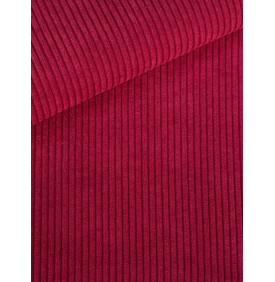 Coupon Velours Côtelé - "Huggy" Lie de Vin - Côtes 5 mm - 50 x 70 cm – Tissu Ameublement