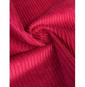 tissu velours côtelé larges côtes 'Futé' coloris Lie de Vin – 10 mm – Dimensions : 50 x 70 cm. Tissu LM