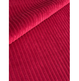 Coupon Velours Côtelé Épais Futé 10 mm – Lie de Vin – Larges Côtes – 50x70 cm
