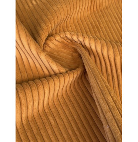 Coupon Velours Côtelé "Futé" Ocre - Cotes 10 mm – 50 x 70 cm - Tissu d’Ameublement