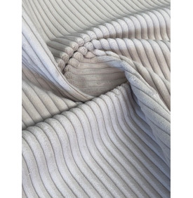 Coupon Velours Côtelé "Futé" Beige - Côtes 10 mm – 50 x 70 cm - Tissu d’Ameublement