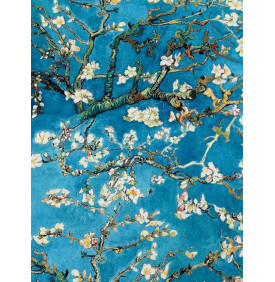 Velours Palatine "Amandiers" Bleu Turquoise – Au Mètre