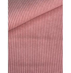 Coupon Velours Côtelé 5 mm – Rose Poudré – Tissus Ameublement – 50x70 cm