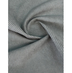 Coupon Velours Côtelé Huggy 5 mm – Vert de Gris – 50 x 70 cm – 400 g/m² Polyester