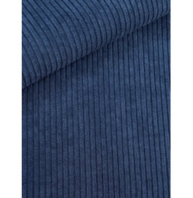 Coupon Velours Côtelé 5 mm – Marine – Tissus Ameublement – 50x70 cm