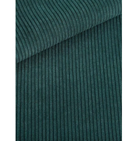 Coupon Velours Côtelé "Huggy" Sapin - Côtes 5 mm – 50 x 70 cm – Tissu d’Ameublement