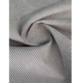 Coupon Velours Côtelé – "Huggy" Gris Souris - Côtes 5 mm – 50 x 70 cm – Tissu d’Ameublement