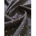 Tissu Double Gaze Pimiz - Bleu Nuit Pois Dorés