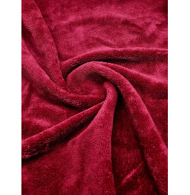 Coupon Éponge Bambou Velours Grenat – 50x70 cm – Tissu Doux & Absorbant