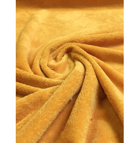 Coupon Éponge Bambou Velours : Moutarde – 50x70 cm – Tissu Doux & Absorbant – 305 g/m² Ultra Doux