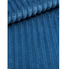 Coupon Tissu Velours Grosses Côtes Hannibal 15 mm Canard – 50 x 70 cm