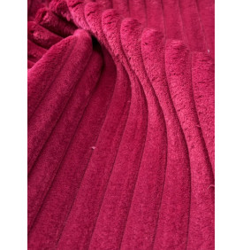 Coupon Tissu Velours Hannibal Lie de Vin 15 mm – Grosses Côtes – 50 x 70 cm