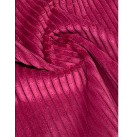 Coupon Tissu Velours Hannibal Lie de Vin 15 mm – Grosses Côtes – 50 x 70 cm