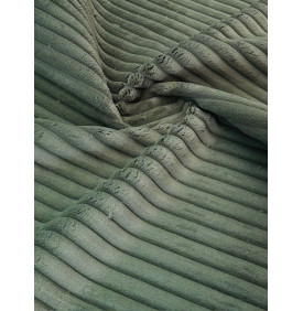 Coupon Tissu Velours Hannibal Kaki 15 mm – Grosses Côtes – 50 x 70 cm