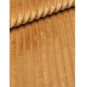Coupon Velours Côtelé "Hannibal" Ocre 15 mm – Tissu d’Ameublement – 50 x 70 cm