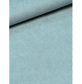Coupon Velours Côtelé “Starsky” Lagon – Fine Côtes 3 mm - 50 x 70 cm - Tissu Ameublement