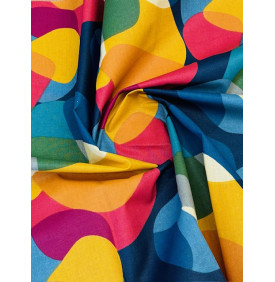 Coton Enduit Sixties Multicolore – Graphique, Fun & Imperméable | Coupon 50x155 cm