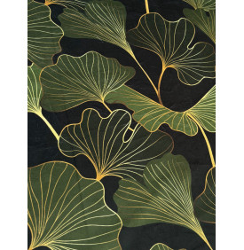 Coupon Velours Ras Palatine – Ginkgo Tiffany Vert | Coupon 50x70 cm