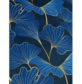 Tissu Velours Ras Palatine – Ginkgo Tiffany Bleu | Coupon 50x70 cm