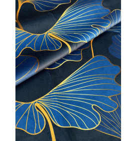 Tissu Velours Ras Palatine – Ginkgo Tiffany Bleu | Coupon 50x70 cm