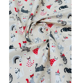 Coupon Coton Enduit "Pacha" Gris – 50 x 160 cm - Tissu Imperméable