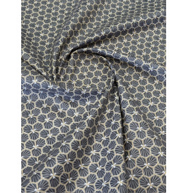 Coupon Coton Enduit "Riad" Ardoise – 50 x 160 cm - Tissu Imperméable