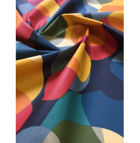 Coton Enduit Sixties Multicolore – Graphique, Fun & Imperméable | Coupon 50x155 cm