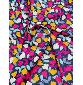 Coupon Coton Enduit – Roberta Noir – Tissu Imperméable – Coupon 50 x 155 cm