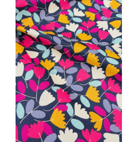 Coupon Coton Enduit – Roberta Noir – Tissu Imperméable – Coupon 50 x 155 cm
