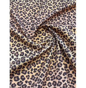 Sergé De Coton – Léopard Fauve – Motif Animalier – Coupon 50 x 150 cm