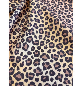 Sergé De Coton – Léopard Fauve – Motif Animalier – Coupon 50 x 150 cm