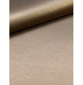 Coupon Simili Cuir : Bronze "Métallisé" – 50 × 140 cm – 450 g/m² – Tissus Ameublement