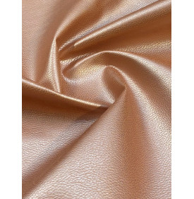 Coupon Simili Cuir Uni "Métal" Rose Gold - Tissu d’Ameublement – 50 x 70 cm