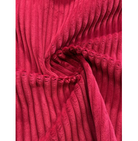 Tissu Velours Côtelé : "Grosses Côtes Lie de Vin 15 mm" – Coupon 50x140 cm – Ameublement & Déco