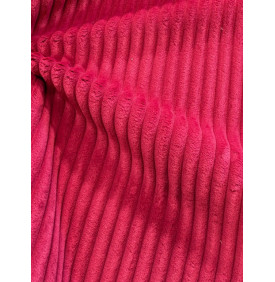 Tissu Velours Côtelé : "Grosses Côtes Lie de Vin 15 mm" – Coupon 50x140 cm – Ameublement & Déco
