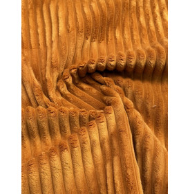 Tissu Velours Côtelé : "Grosses Côtes Ocre 15 mm" – Coupon 50x140 cm – Ameublement & Déco