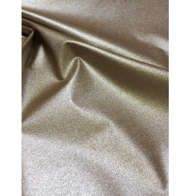 Tissu Coton Enduit : Métal. Doré - Coupon 50 x 150 cm - Tissu Imperméable