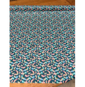 Coupon Coton Enduit “Aphrodite” Émeraude – 50 x 160 cm – Tissu Imperméable