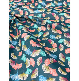 Coupon Coton Enduit “Aphrodite” Émeraude – 50 x 150 cm – Tissu Imperméable