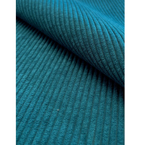 Coupon Velours Côtelé Huggy" Canard - Côtes 5 mm – 50 x 140 cm – Tissu d’Ameublement