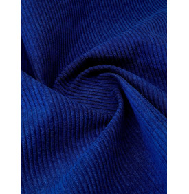 Coupon Tissu – Velours Côtelé 5 mm : Marine (400 g/m²) – 50 x 140 cm – Tissu d’Ameublement